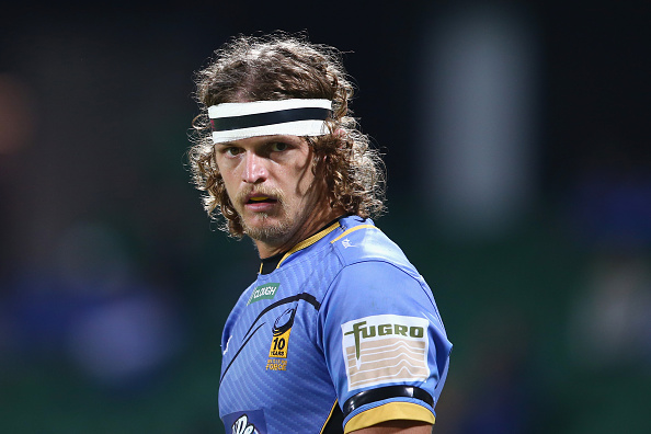 PERTH, AUSTRALIA - JUNE 05:  Nick Cummins of the Force watches on during the round 17 Super Rugby match between the Western Force and the Brumbies at nib Stadium on June 5, 2015 in Perth, Australia.  (Photo by Mark Kolbe/Getty Images)